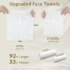 Ourmed Life Face Towels, Disposable Biodegradable Facial Towels for Sensitive Skin, Lint- free Face Wipes for Washing Face, Skincare and Makeup Remover, Dry Wipes, 10"×12" Extra Large, 50 Count