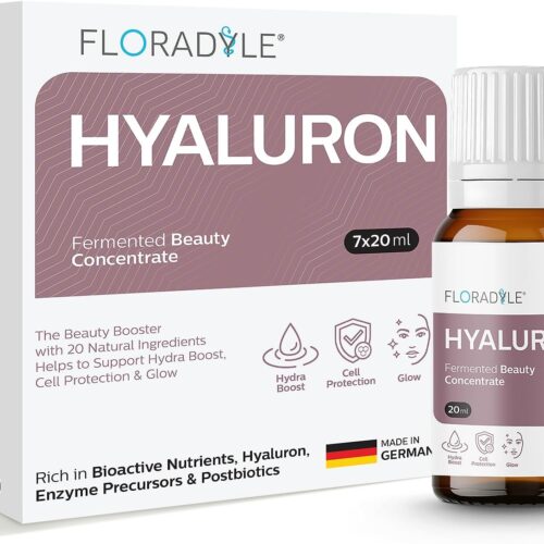 Hyaluron Fermented Beauty Concentrate | 20 Bioactive Nutrients for Deep Hydration, Glow & Cellular Renewal | Immunity Boosting Shot | Vegan & Sugar-Free | 20ml (Pack of 7)