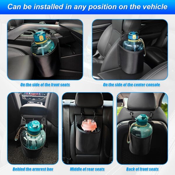 71Wb-4We0-L._AC_SL1200_.jpg BESULEN Car Seat Side Large Cup Holder, Hanging Storage Bag for Drink Water Bottle Baby Stuff, Multi-Functional Auto Organizer with Waterproof Liner, Universal Car Accessories Road Trip Essentials