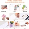 KAAKOW Rose Gold Desk Organizers and Accessories Office Supplies Set Stapler, Pen Holder, Phone Holder, Scissors, Pen, Ruler, 30 Paper Clips, 22 Binder Clip, 20 Tacks and 1000pcs Staples