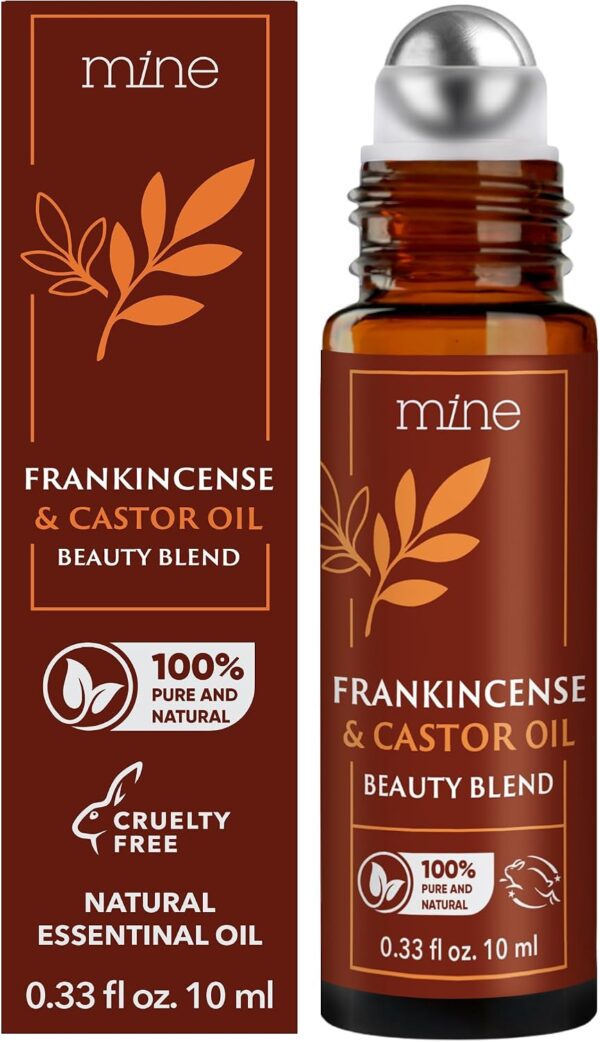 71WiSxyac0L._AC_SL1500_.jpg Mine Pure Castor Oil and Frankincense Roll On - Meaningful Gifts for Women - Eye Roller, Under Eye Puffiness, Hexane Free Castor Oil for Face, Under Eye, Skin, Wrinkles, Dark Circles Roll On
