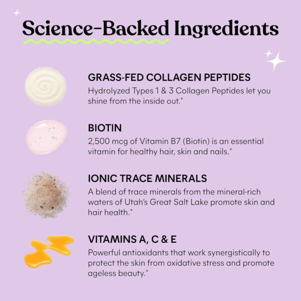 71X5WyKCM-L._AC_SL1500_.jpg Lemme Glow Collagen Gummies for Thick Hair, Strong Nails & Healthy Skin with Multi-Collagen Peptides, Biotin, Trace Minerals, Zinc, Vitamins A, C & E, Dairy & Gluten Free, Peach Flavor, 60 ct.