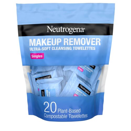 71XBVncqBGL._SL1500_.jpg Neutrogena Makeup Remover Towelettes for Face with Micellar Water Daily Alcohol-Free Gently Removes Oil Dirt and Waterproof Makeup in a Simple Fully Plant-Based Cloth, 25 ct
