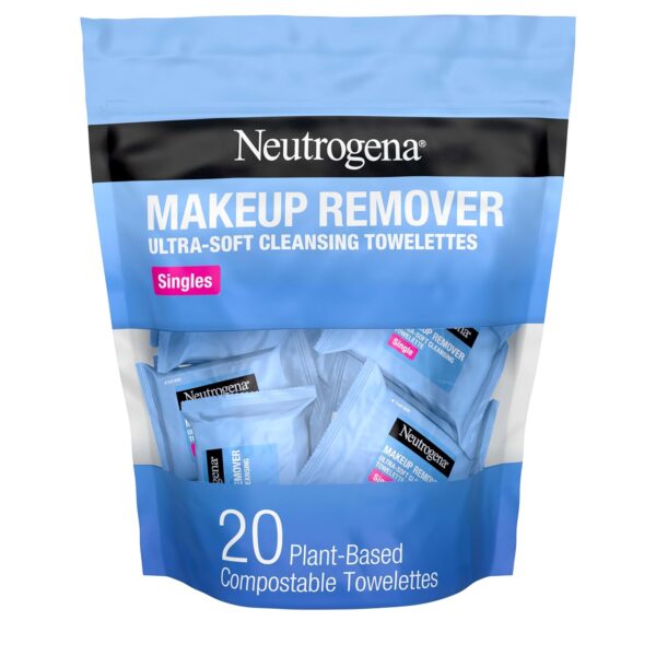 71XBVncqBGL._SL1500_.jpg Neutrogena Makeup Remover Towelettes for Face with Micellar Water Daily Alcohol-Free Gently Removes Oil Dirt and Waterproof Makeup in a Simple Fully Plant-Based Cloth, 25 ct