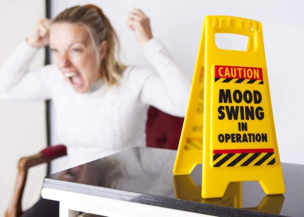 Boxer Mood Swing Novelty Warning Sign – Joke Gifts For Women Wife Or Girlfriend – Moody Teenager Gift – Office Secret Santa For Colleague, Yellow
