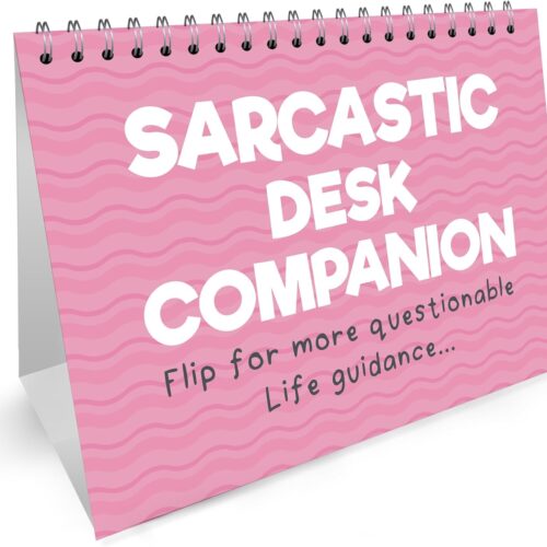 RED OCEAN Sarcastic Office Desk Companion Flipbook Gift For Friend, Secret Santa Gift, Funny Quotes for Desk, Joke Office Gift, Funny Gifts For Women, Colleague Gifts For Birthday Christmas