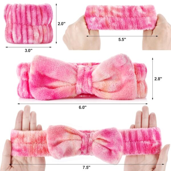 71XyGJ9MhhL._SL1500_.jpg Wteehn 6pcs Headband and Wristband for Face Washing, Makeup Spa Skincare Headband, Skin Care Face Wash Headbands Wrist Bands Tools Set, for Women and Teen Girls Gifts