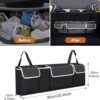 71XybeSx37L._AC_SL1500_.jpg ASelected Car Trunk Organizer 90 x 25 x 12 cm with Adjustable Straps for SUV Foldable with Multiple Compartments Waterproof PVC Trunk Storage Space Saving, Black