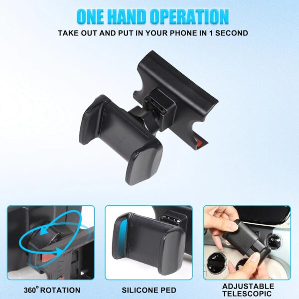 METYOUCAR Car Phone Holder for Fiat 500 2007-2016-2024 Rotatable Fixed Phone Holder for Car Fit for iPhone Android and Universally Smartphones Mount (Clip/A Style)