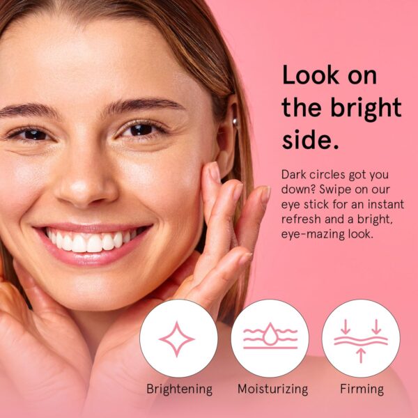 71YXxScyFIL._SL1500_.jpg grace & stella Under Eye Brightener Balm Stick - Travel Essentials - Caffeine Eye Cream for Dark Circles, Puffiness, Wrinkles - Vegan Moisturizer Stick with Niacinamide, Hyaluronic Acid (0.13oz/3.5g)