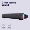 71YYLyWCpqL._AC_SL1500_.jpg Trust Liro Soundbar PC Speaker 12W, Compact Stereo Sound Bar with RGB LED Lights, 3.5mm AUX Cable Connection, USB Powered PC Speakers for Computer Laptop Desktop Tablet Smartphone TV, Black