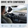 4 PCS Silicon Anti Slip Mat, 14 * 8 cm Non Slip Car Dash Mats, Self-Adhesive Washable Dashboard Grip, Car Accessories for Cell Phone Sunglasses Keys - Black
