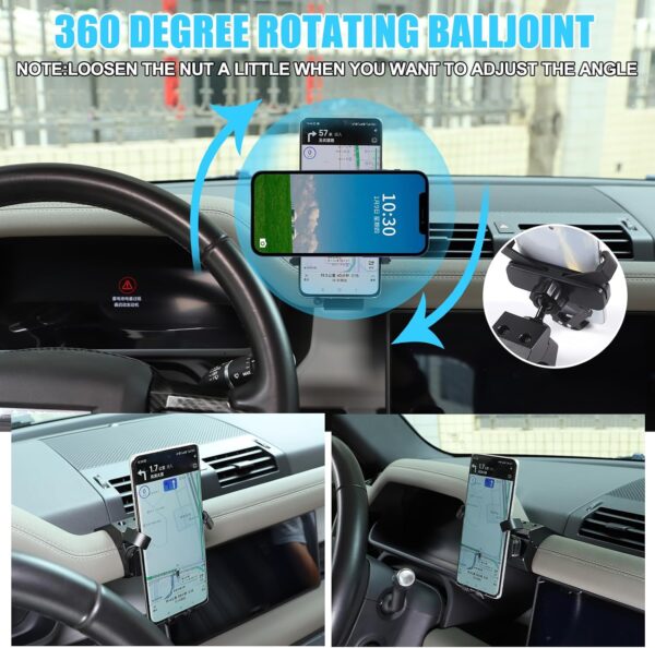 METYOUCAR Car Phone Holder for LR Defender 90 110 130 2020-2023 Rotatable Fixed Phone Holder for Car Fit for iPhone Android and Universally Smartphones Mount(SE/HSE model)