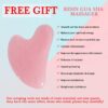 Ice Roller and Gua Sha Set for Face, Eyes and Neck - Skin Care Beauty Tools to Brighten Skin and Enhance Natural Glow (Pink)