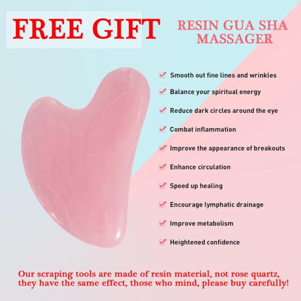 Ice Roller and Gua Sha Set for Face, Eyes and Neck - Skin Care Beauty Tools to Brighten Skin and Enhance Natural Glow (Pink)