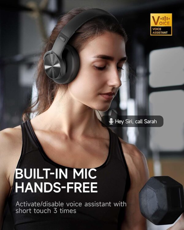 71aRWOpPV7L._AC_SL1500_.jpg Picun B8 Bluetooth Headphones, 120H Playtime Headphone Wireless Bluetooth with 3 EQ Modes, Low Latency, Hands-Free Calls, Over Ear Headphones for Travel Home Office Cellphone PC Black