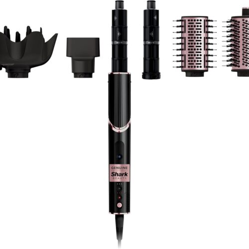 71b5gpPEKxL._AC_SL1500_.jpg Shark Hair Dryer | FlexStyle Hair Styling System | Portable & Powerful Blow Dryer Brush | Hair Curler & Volumizer | 6 Styling Tools Included | Best for All Hair Types | Black | HD440BK