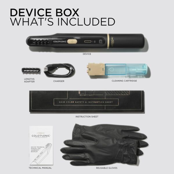 L'Oreal Paris Colorsonic Permanent Hair Dye Coloring Device for Root Touch Up, All Over Color, and Gray Coverage, Mistake-Free Application (Hair Color Cartridge Sold Separately)