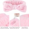 16pcs Skincare Headband Set, Headband Set for Face Washing Spa and Makeup, Including 1 Hairband, Wristband, 3 Hair Claw Clips and 10 Hair Ties, with Box, Gift for Women and Girls, Pink