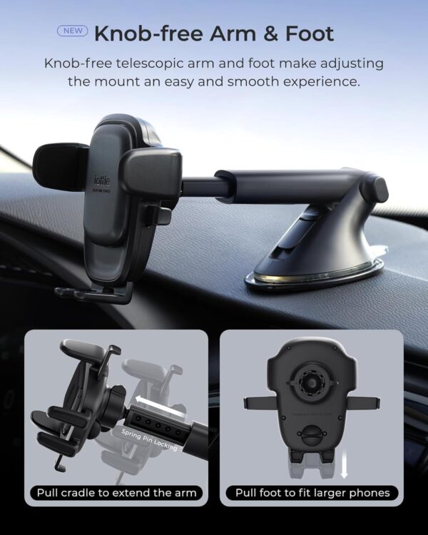 71bpBSoCJgL._AC_SL1500_.jpg iOttie Easy One Touch 6 Universal Car Mount Dashboard & Windshield Suction Cup Phone Holder for iPhone Samsung, Google, All Smartphones