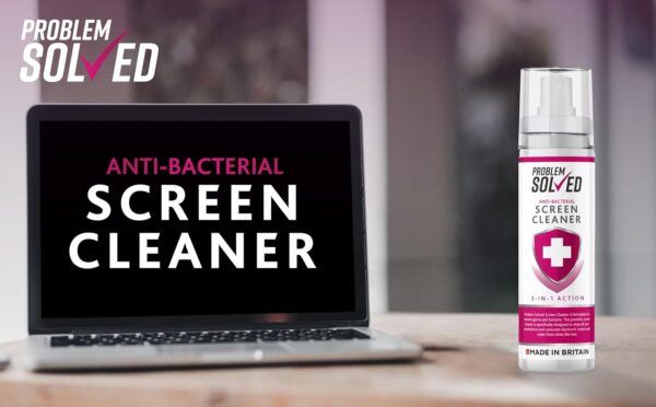71c-hSdsECL._AC_SL1500_.jpg Problem Solved - Screen Cleaner Anti Bacterial Spray for Monitor TV Tablet Laptop Smartphone - 100ml