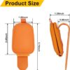 Yuoyar Sunglass Holder for Car, Magnetic Leather Sunglasses Holder and Ticket Card Clip, Car Visor Accessories, 2 Packs (Orange)