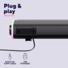 71cHpTZj9aL._AC_SL1500_.jpg Trust Liro Soundbar PC Speaker 12W, Compact Stereo Sound Bar with RGB LED Lights, 3.5mm AUX Cable Connection, USB Powered PC Speakers for Computer Laptop Desktop Tablet Smartphone TV, Black
