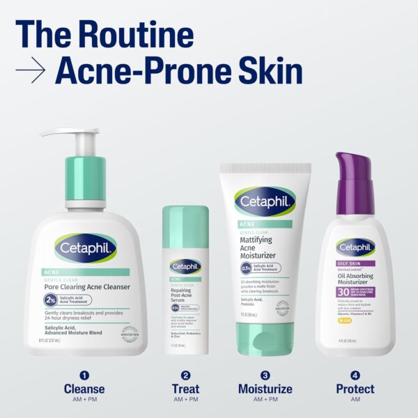71cxuHR5jL._SL1500_.jpg Cetaphil Gentle Clear Pore Clearing Acne Cleanser, Foaming Gel Cleanser for Sensitive, Acne-Prone Skin, 8 Fl Oz Pump Bottle, 2% Salicylic Acid, Gently Exfoliates, Dermatologist Recommended Brand