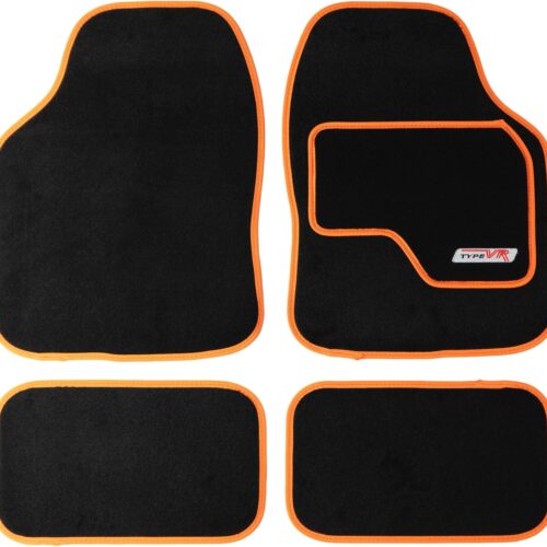 71dPvlWKlKL._AC_SL1500_.jpg Type VR Embroidered Edging Car Mat Set - Orange