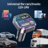 GizmoVine Bluetooth Car Adapter, Radio Receiver Audio FM Transmitter, Wireless Hands Free Phone Digital Kit, USB C QC PD 36W Fast Charger for 12V/24V Cigarette Lighter, U Disk MP3 Music Player Device
