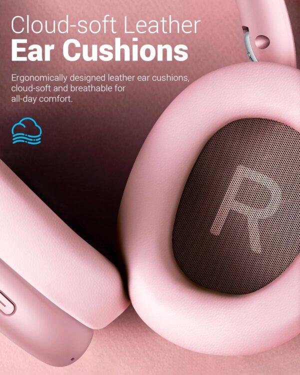 71eKNEBzXRL._AC_SL1500_.jpg Wentronic Y01 Wireless Noise Canceling Headphones Bluetooth 5.3 Over Ear Headphones with Microphone, Hi-Res Audio, 48H Playtime, Foldable Comfortable Earpads,Compatible with iOS,Android,PC, Pink