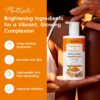 QUIYUM Turmeric Vitamin C Body Care Set - 4-in-1 with Scrub, Body Lotion, Moisturizing Stick & Handmade Soap, Bonus Bath Sponge | Exfoliating Hydrating for All Skin Types