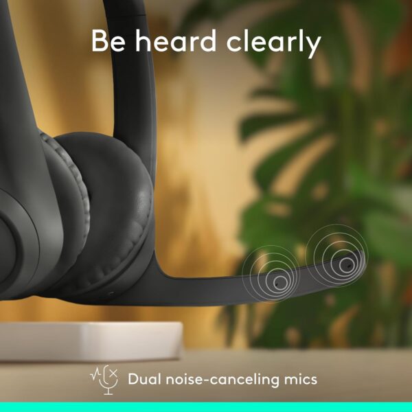 Logitech Zone 301 Wireless Bluetooth Headset with Noise-Canceling Microphone, Compatible with Windows, Mac, Chrome, Linux, iOS, iPadOS, Android – Graphite