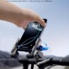 GREFAY Bike Phone Holder Motorbike Phone Holder [1S Quick Release Robust Connections] Anti Shake Universal 360° Bicycle Handlebar Holder for iPhone 17 16 15 14 13 Samsung S23/S22 4.5-7" Smartphone