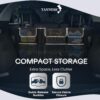 71fdI6dgaL._AC_SL1500_.jpg TANNESS Car Boot Seat Organiser with Adjustable Straps - Storage Accessories Organisers - Seat Back Protectors, Medium Large Interior Travel Storage, Foldable Cargo Net Car Backseat Cover Gadgets
