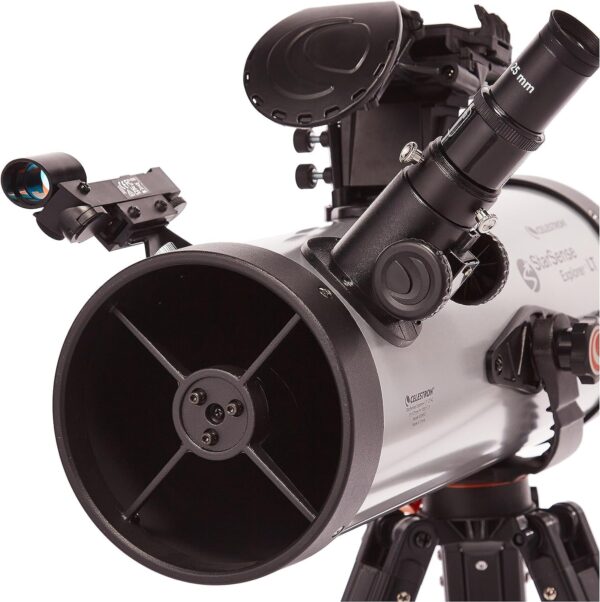 71g8V4-jOL._AC_SL1500_.jpg Celestron 22453 StarSense Explore LT127AZ Newtonian Reflector Telescope, Smartphone App-enabled, includes Two Eyepieces, 2xBarlow lens, Phone Dock/Height-adjustable Tripod, iOS/Android Compatible