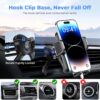 71gG-O1QD8L._AC_SL1500_.jpg Brencco Car Phone Holder Air Vent, 360° Rotation Car Phone Holder Hook Clip & Legs Double Support One Button Release for Cars Vent for iPhone, Galaxy, All 4.0''-7.0'' Smartphones