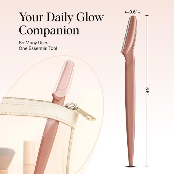 71gHNUKgbSL._SL1500_.jpg Kitsch Dermaplane Razor for Women Face – Face Razors for Women & Men, Eye Brow Razors & Face Shaver – Exfoliating Facial Razor & Dermaplaner as Skin Care Tool for Smoother Skin - Terracotta, 6 pcs
