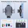Miracase Mobile Phone Holder Car [More Stable Double Hook] Mobile Phone Holder for Cars Ventilation Universal 360 Degree Vent Car Holder for iPhone 16 Pro Max 15 14 Smartphone