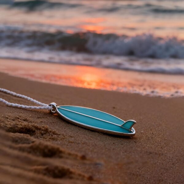 Surfboard Car Decor Charm Beach Rear View Mirror Accessories Stained Glass Car Accessories Ocean Decor Hanging Sun Catcher Surfer for Women Man