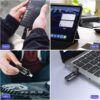 JOIOT USB C Flash Drive 256GB Up to 450MB/s Dual Type-C & USB-A USB 3.2 Solid State Drive USB-C Thumb Drive Compatible with iPhone 15/16 Series Smartphone Tablet Laptop Car Smart TV Game Console