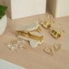 71haFZCQ4HL._AC_SL1500_.jpg Aesthetic Desk Accessories Set - A Complete Desktop Organizer Set For Women Enhances Any Office Decor - An Office Supplies Kit w Gold Finish incl. Pen Holder, Scissors, Stapler, Tape Dispenser & More