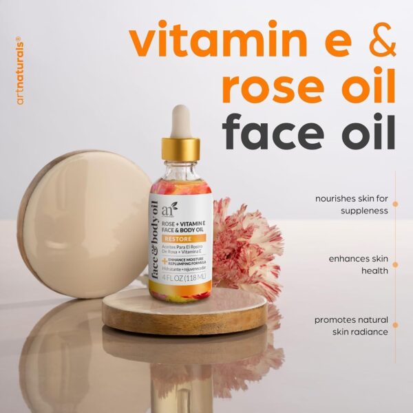 71i6LjLgRUL._SL1500_.jpg ArtNaturals Face & Body Vitamin E Bio Oil 4.0oz + Gua Sha Facial Tools Set - Organic Moisturizer Skincare for Scars, Stretch Mark, Cellulite & Nails - Great Massage oil for Massaging Joint & Muscle