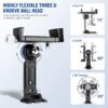 71jPGB0UmrL._AC_SL1500_.jpg NEEWER Smartphone Tripod Mount Aluminum Alloy, 360° Rotatable Phone Stand Holder Clamp with Cold Shoe & Arca Type Base Compatible with iPhone 15 Pro Max Galaxy S24 Ultra Pixel & 2.6"-4" Wide Phones