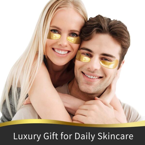 71jUj5eq72L._SL1500_.jpg Under Eye Patches, 40 Pairs Eye Mask for Dark Circles, Puffy Eyes, Undereye Bags,Wrinkles,Eye Mask Patches with 24K Gold, Hyaluronic Acid,Rose & Aloe Vera, Eye Treatment Skin Care for Men & Women Gift