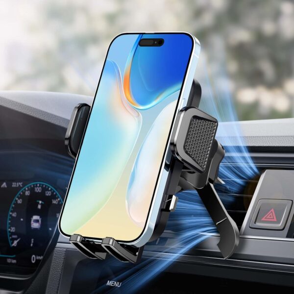 71jpQuB38HL._AC_SL1500_.jpg Brencco Car Phone Holder Air Vent, 360° Rotation Car Phone Holder Hook Clip & Legs Double Support One Button Release for Cars Vent for iPhone, Galaxy, All 4.0''-7.0'' Smartphones