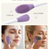 5PCS Face Roller & Gua Sha Facial Tools, Face Massage for Wrinkle Reduction & Puffiness Relief, Includes Silicone Scrubber, Headband & Travel Pouch, Jawline Sculpting and Pore Cleansing Set
