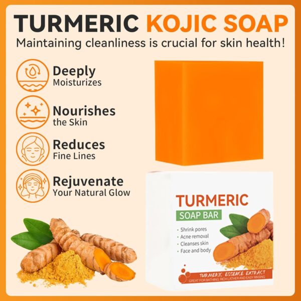 71kg5vcKBRL._SL1500_.jpg 4-Piece Turmeric Skincare Set with Face Wash, Cream, Soap Bar, Bubble Net, Facial Cleanser for All Skin Types, Soothing Hydrating Formula