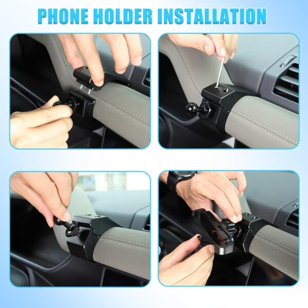 METYOUCAR Car Phone Holder for LR Defender 90 110 130 2020-2023 Rotatable Fixed Phone Holder for Car Fit for iPhone Android and Universally Smartphones Mount(SE/HSE model)