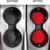 71ku-4TrNQL._AC_SL1500_.jpg SINGARO Car Cup Coaster, 4PCS Universal Non-Slip Cup Holders Embedded in Ornaments Coaster, Car Interior Accessories, Red